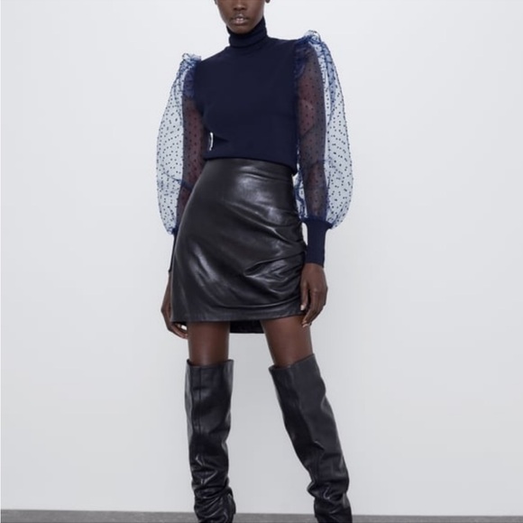 NWT Zara Organza sleeve sweater - Size Large - Picture 3 of 5